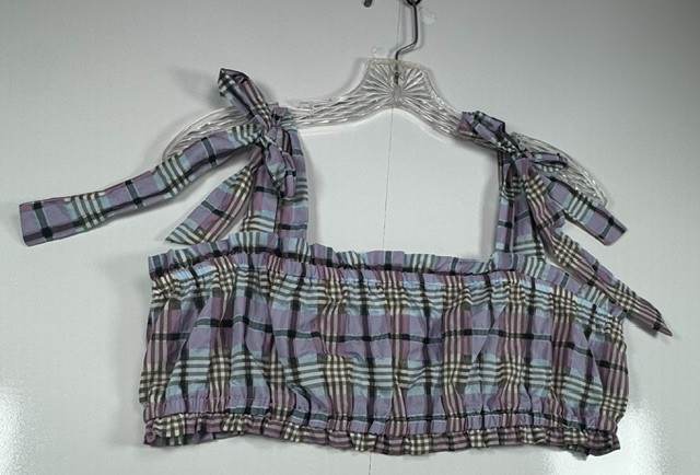 MNG Pattern Light Purple Top – Size Large | Casual Women's Boho Fashion Top