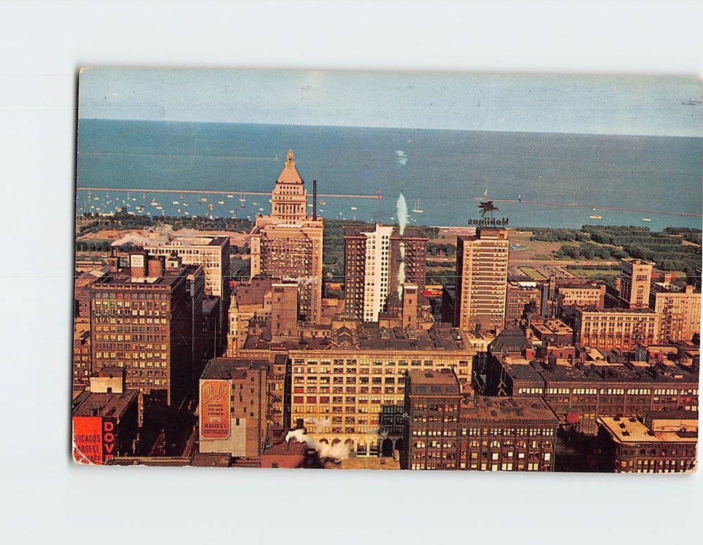 Postcard View From Board Of Trade Observation Tower Chicago Illinois USA