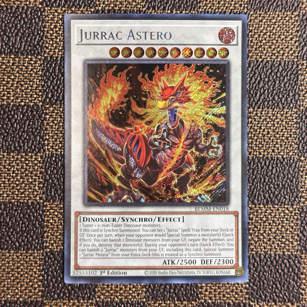 YuGiOh! Jurrac Astero (Secret Rare) BLMM-EN018 1st Ed NM Monster Mayhem