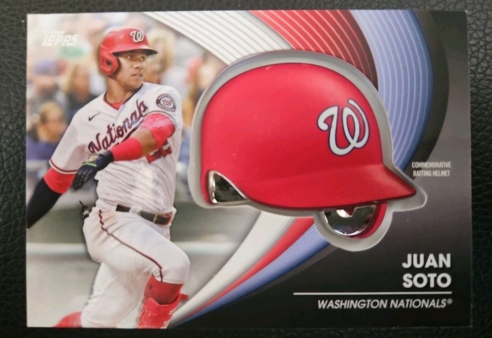 Juan Soto Commemorative Batting Helmet Relic - Topps Series 2 Baseball Card