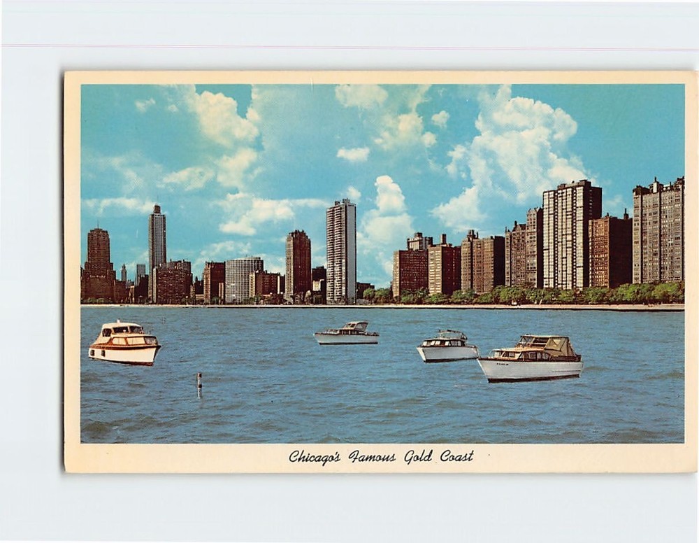 Postcard Chicagos Famous Gold Coast Chicago Illinois USA