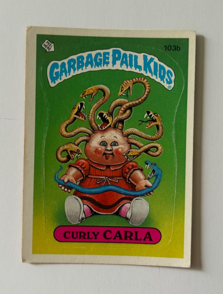 1986 Topps Garbage Pail Kids Series 3 #103b Curly Carla Card