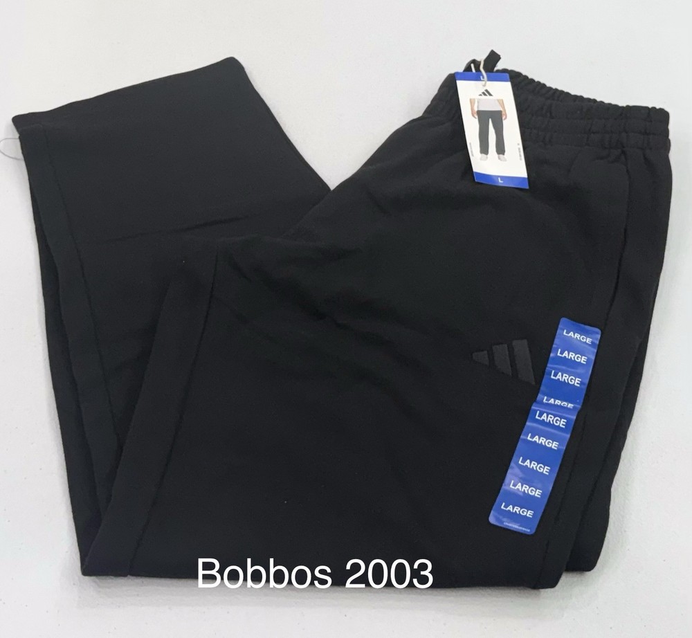 Adidas Men's Pockets Fleece Pants, Black, Size L