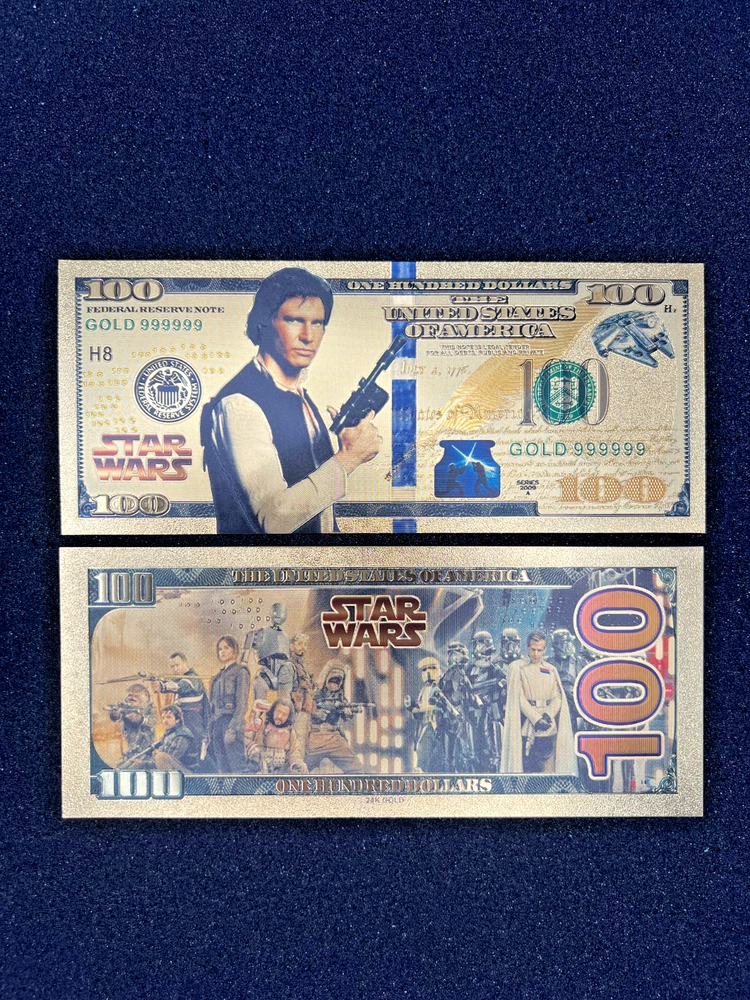 Han Solo - 24k Gold Foil Banknote - Star Wars Tv Show/Movie