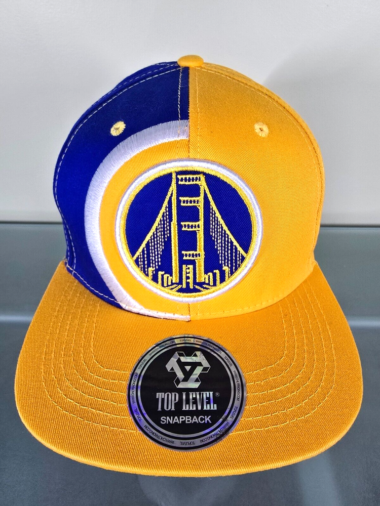 GOLDEN STATE WARRIOR Top Level Snapback Cap Hat Blue Yellow OSFM