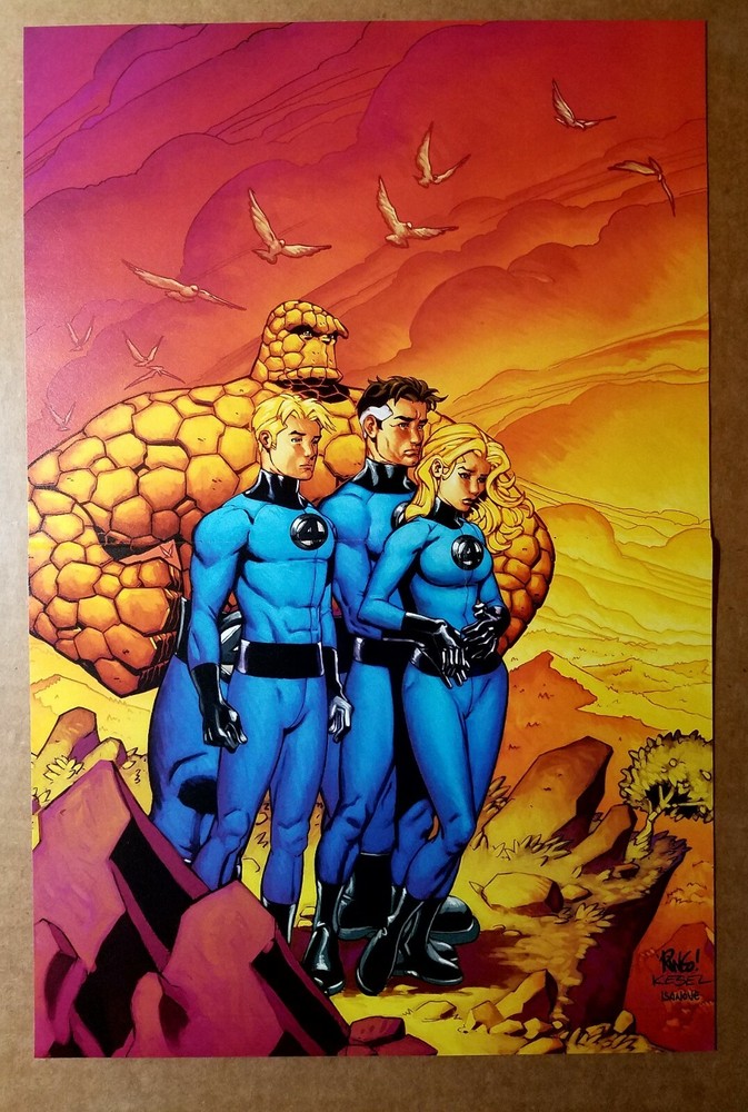 Fantastic Four Marvel Comic Poster by Artist Mike Wieringo