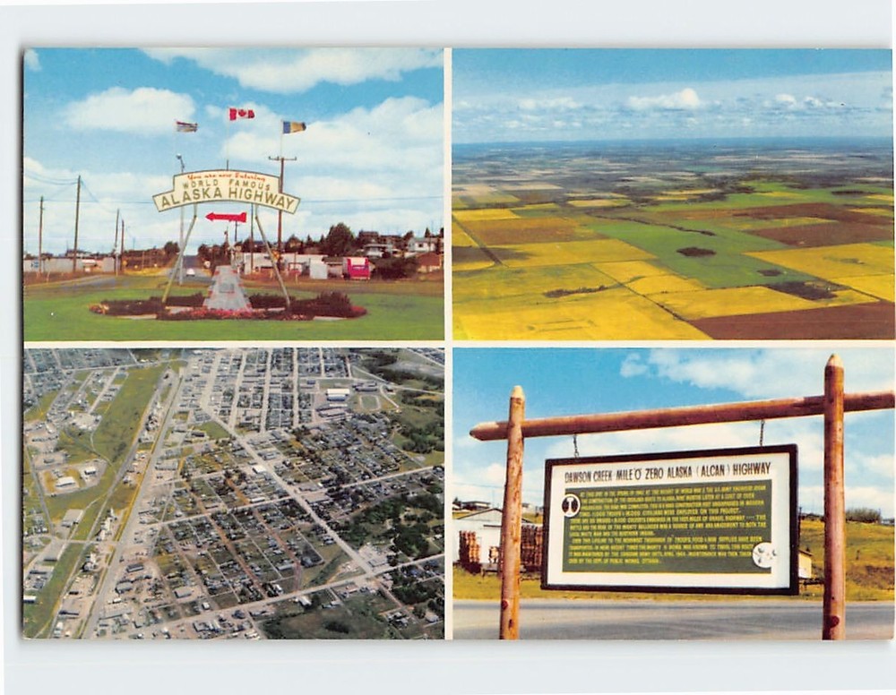 Postcard Mile O Alaska Highway Dawson Creek Canada