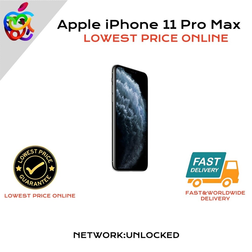Apple iPhone 11 Pro Max-256GB-6.5'' HD Display Front 12MP Rear 12MP-Unlocked $RO
