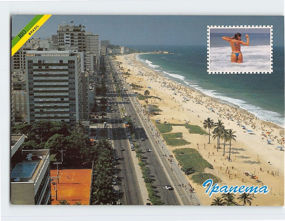 Postcard Ipanema Girl Detail Ipanema Beach Rio de Janeiro Brazil