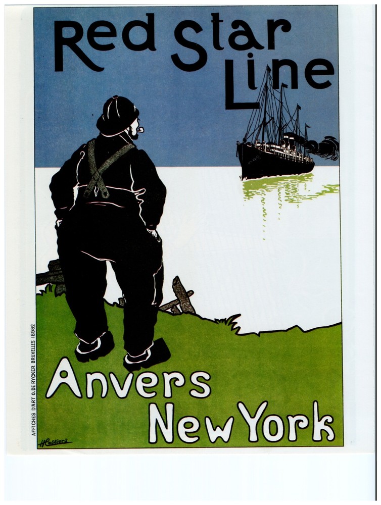 Decor Poster. Red Star Line Anvers New York. Fine Graphic Art Design Art. 1516