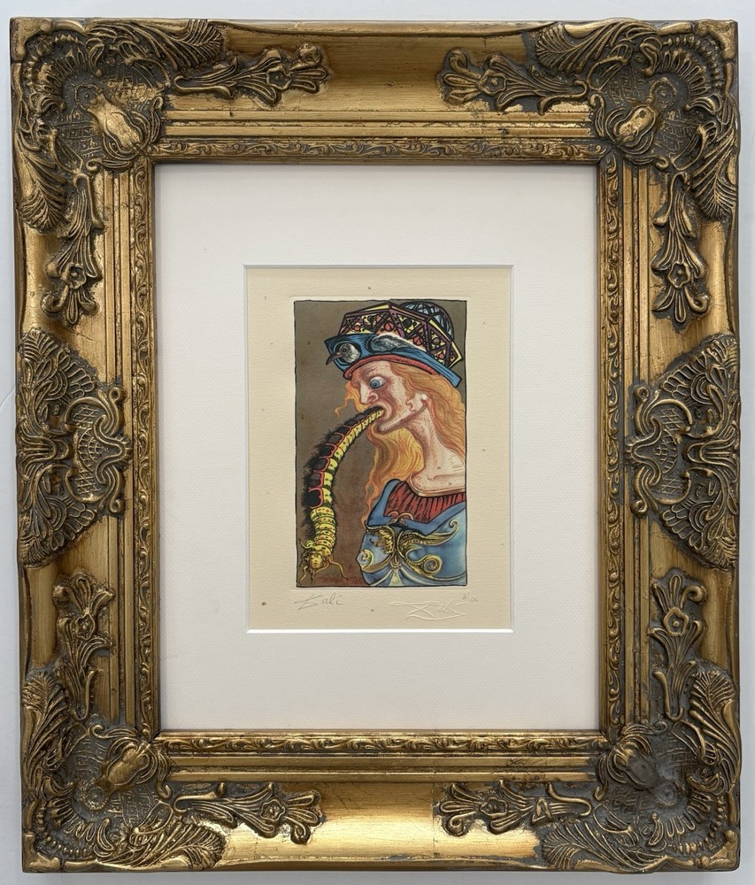 Salvador Dali Lithograph on Paper 1904 -1989In style of Hand Signed & Watermark