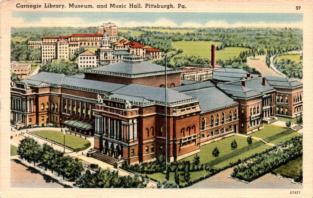 Carnegie Library, Museum, Music Hall, Pittsburgh, Pa, Julia, Pittsburg Postcard