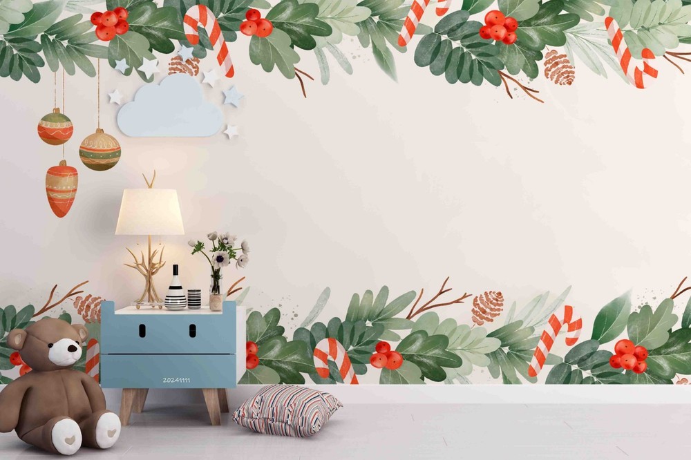 3D Christmas Illustration Wall Murals Wallpaper Murals Wall Sticker 3
