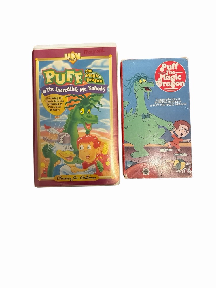 VTG Puff The Magic Dragon VHS Lot Of 2 Tested And Working