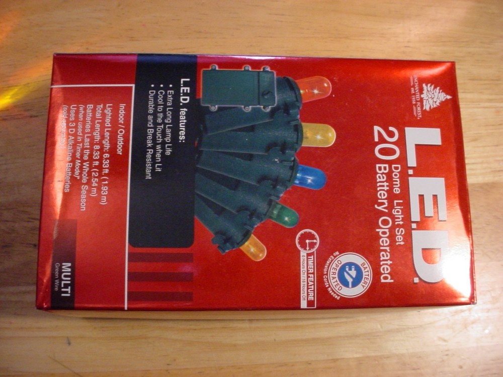 Christmas Enchabnted Forest LED Light 20 Multi Color Battery