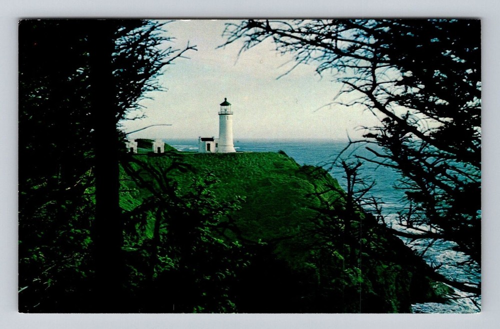 Long Island NY-New York, North Head Light House, Antique Vintage Postcard