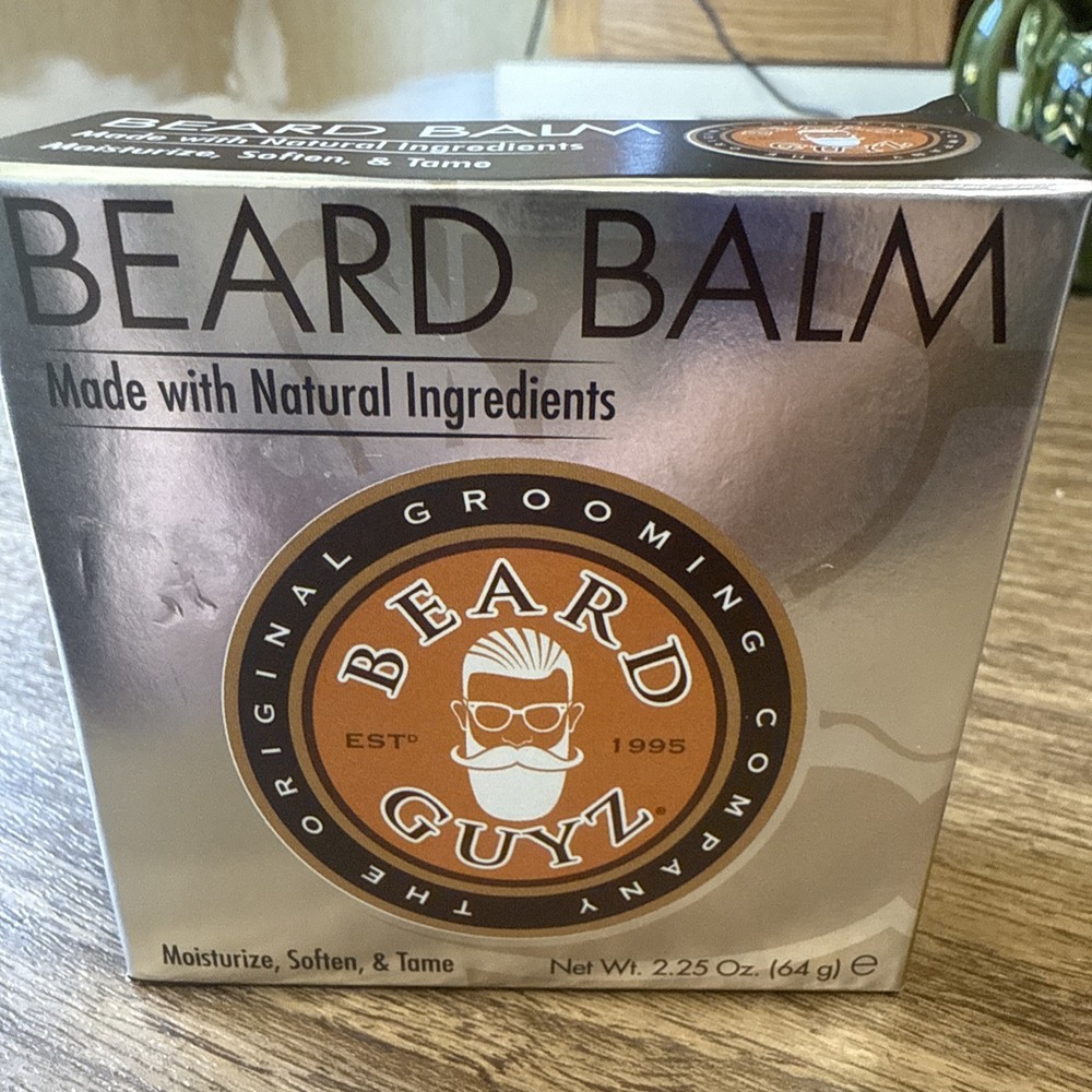 Beard Guyz Natural Beard Balm for Moisturizing Softening & Taming 2.25 oz