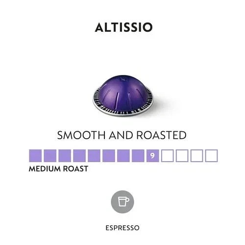 Nespresso Capsules Vertuo, Altissio, Medium Roast Espresso Pods 100Ct BULK/LOOSE
