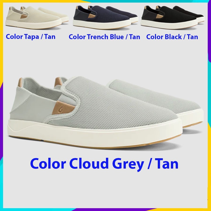 OLUKAI Laeʻahi Nui Men’s Sneakers Slip-On Shoes, All-Day Comfort & Arch Support