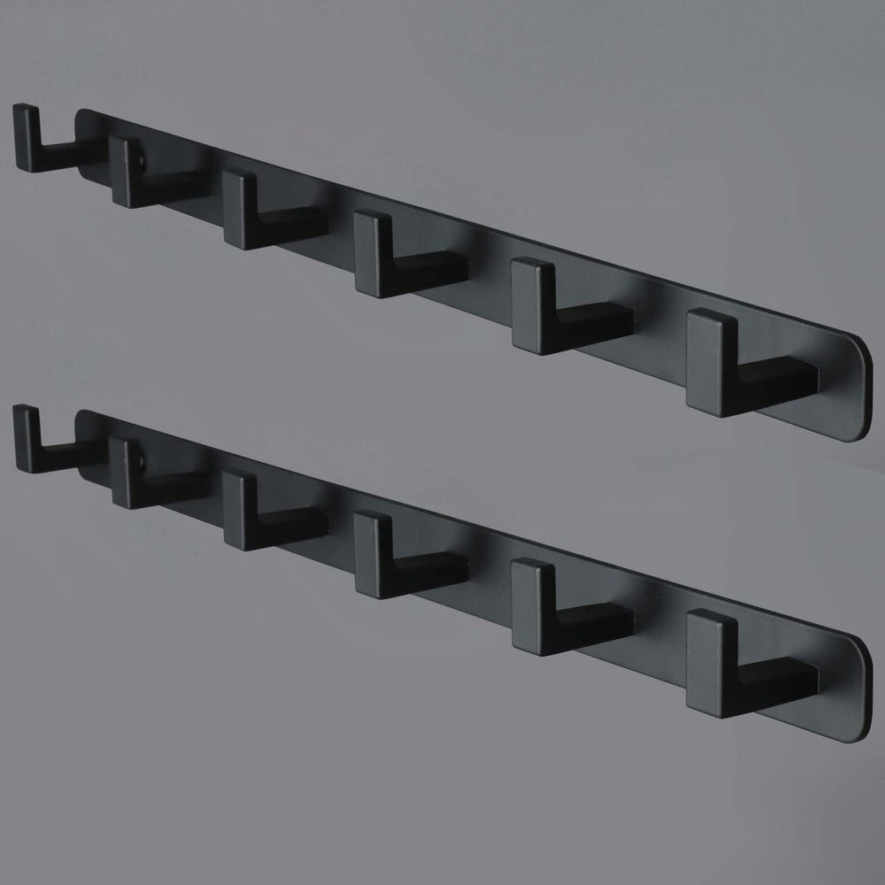 Heavy Duty Stainless Steel 6-Hook Wall Mounted Coat Rack