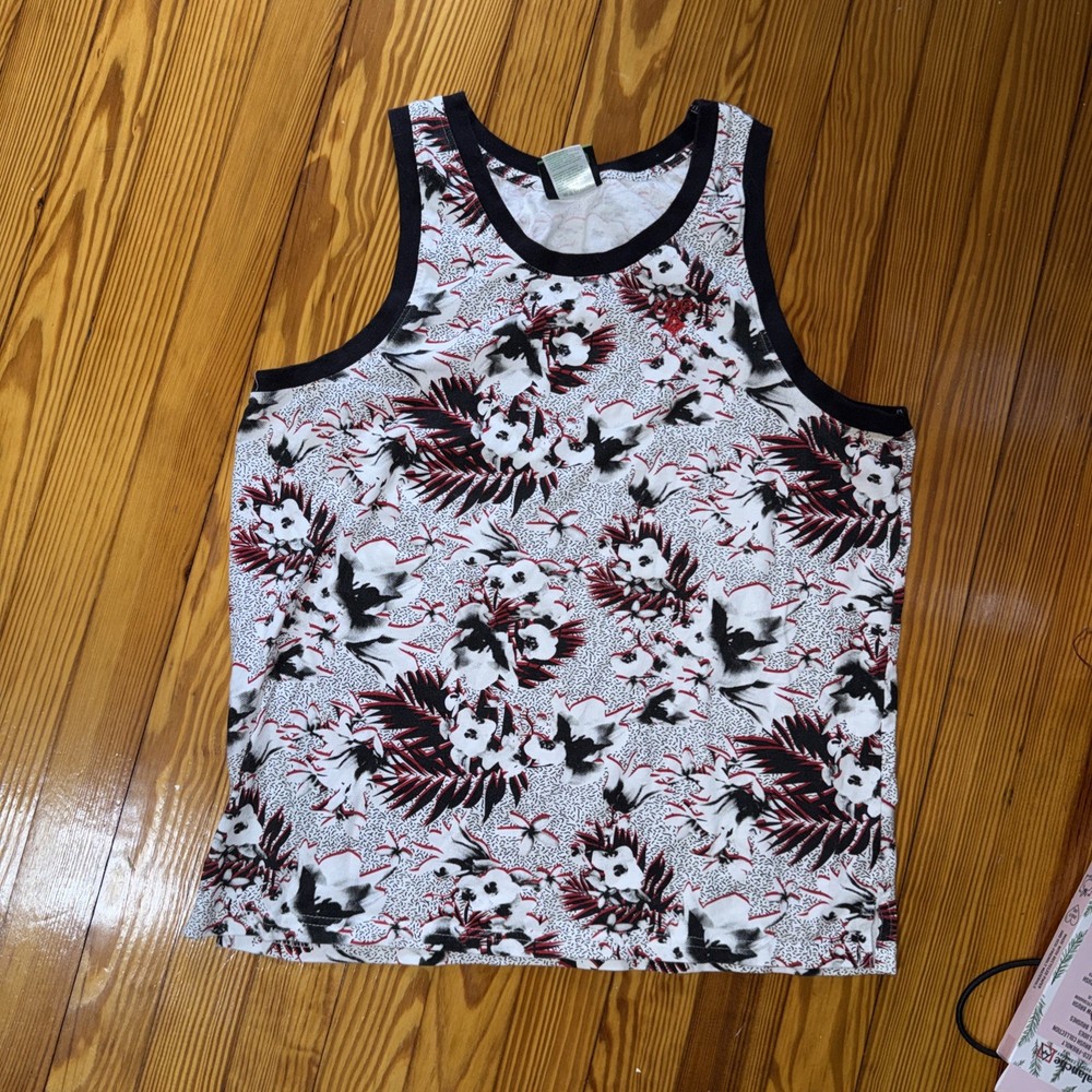 Men’s Lifted Research Group Tank Size Large Black, White And Red