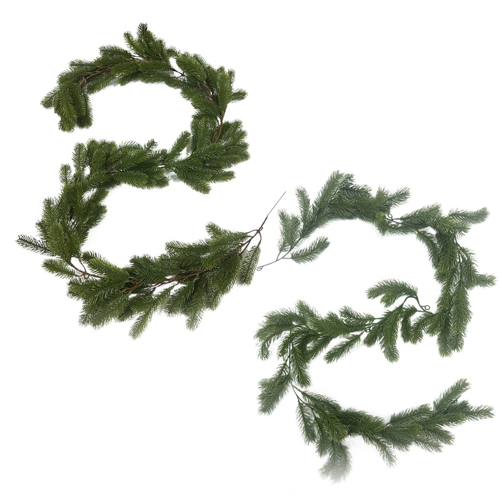 5.91ft/6.23ft Christmas Pine Garland Real Touch Norfolk Pine Garland Pine Needl