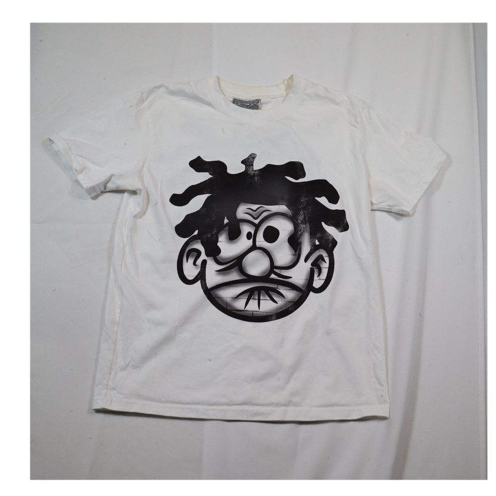 Panther White Graphic Print Crew Neck Short Sleeve Cotton T-Shirt Men’s XL