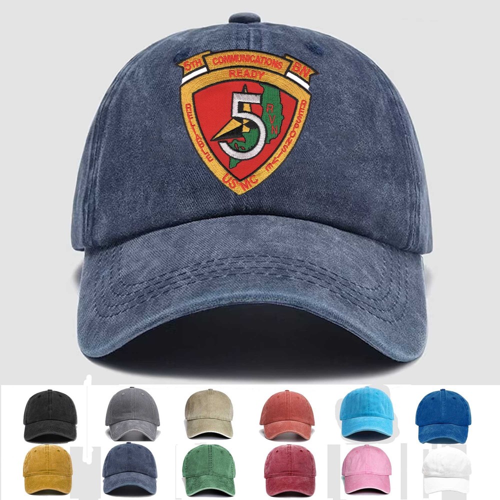Custom Embroidered Hat 5th Communications Battalion Vietnam, Veteran Cap, Gift