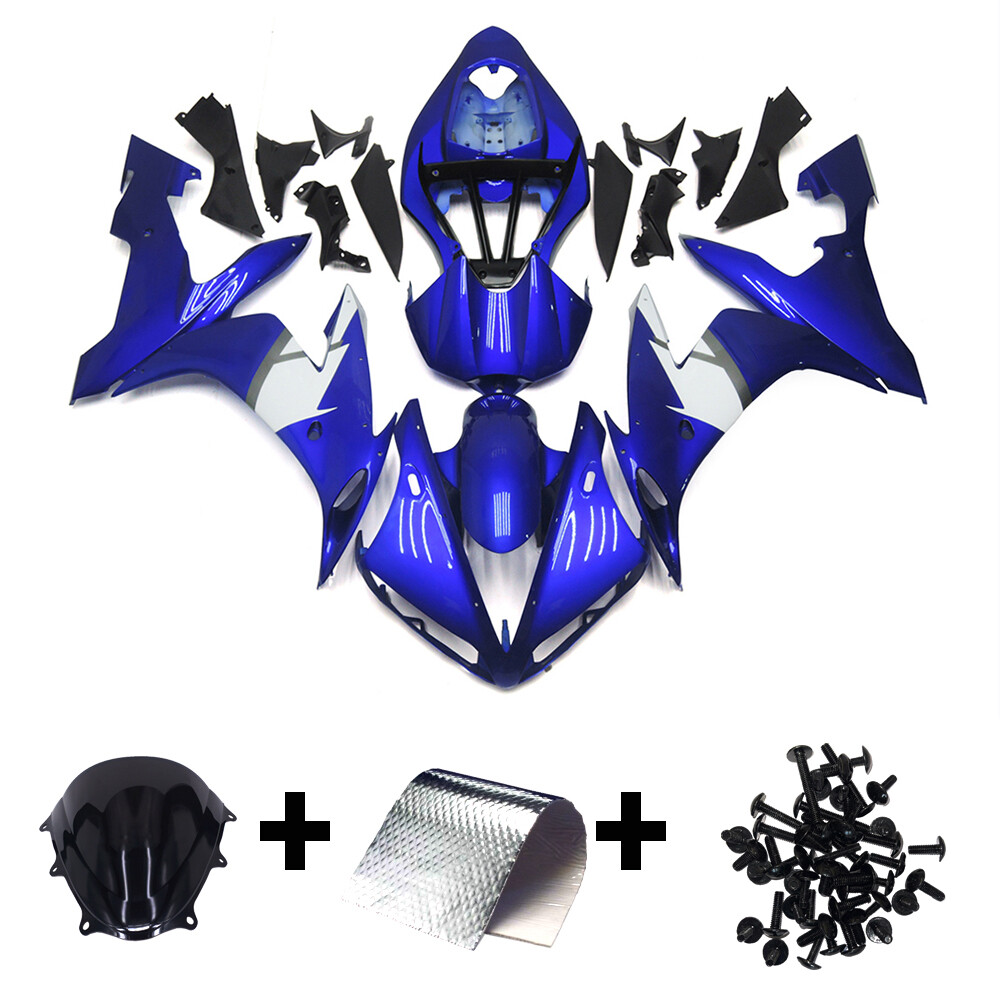 Blue White Fairing Kit for 2004 2005 2006 Yamaha YZF R1 ABS Injection Bodywork