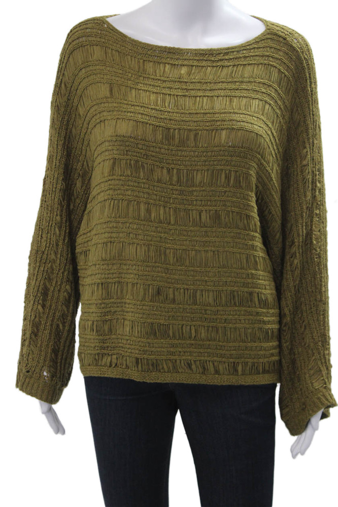 Zara Unisex Pullover Striped Green Round Neck Long Sleeve Sweater Size SFree Shipping in US $100+ Orders | $6.95 Orders Below