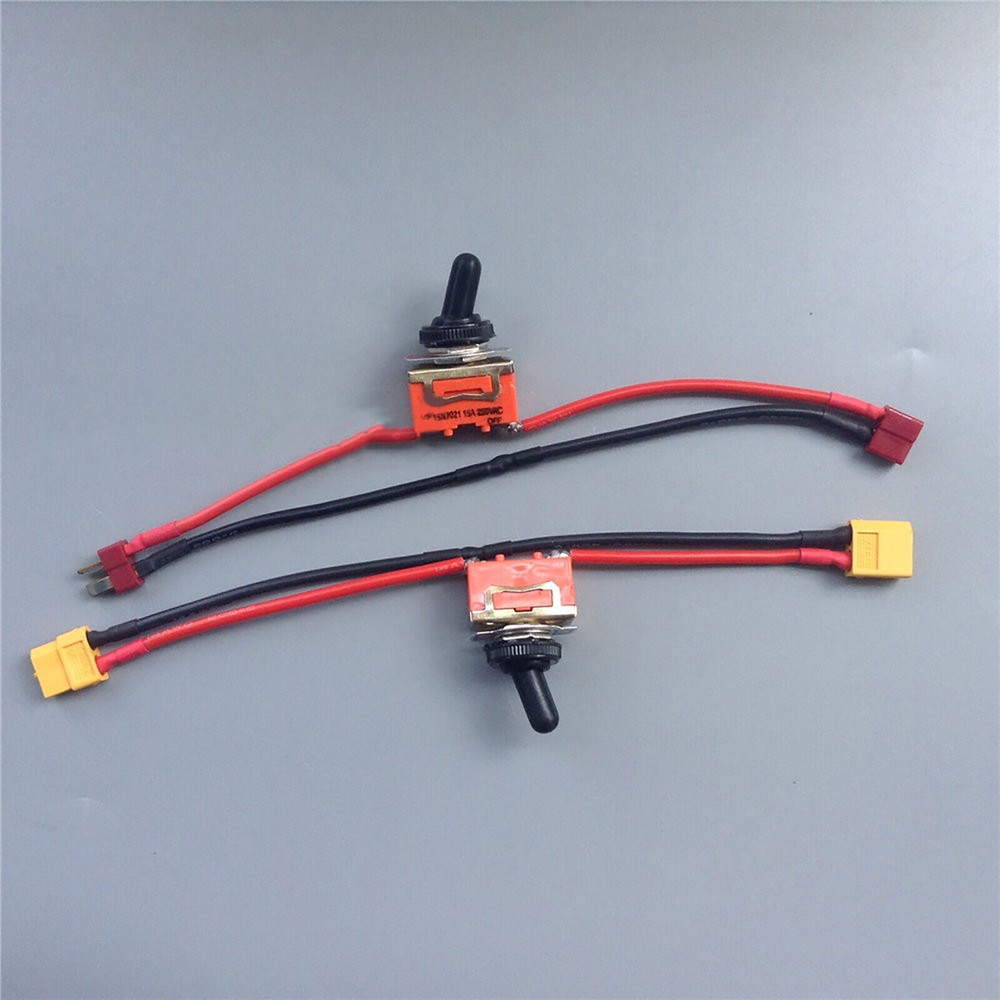 For RC Boats 2 Gear Rocker Switch Battery Power On-off Switch with T Plug/XT60