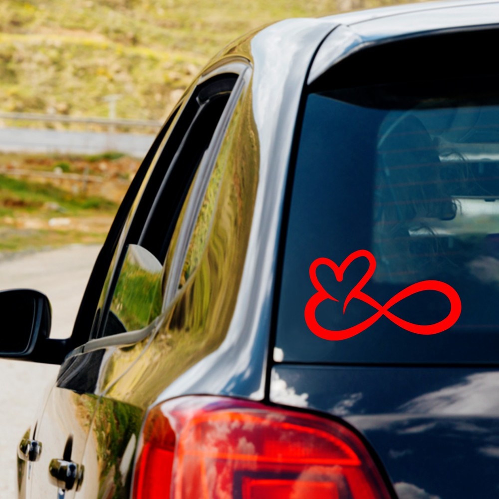 Infinity Symbol Heart Love Vinyl Decal Sticker Caring Car Truck Window Laptop