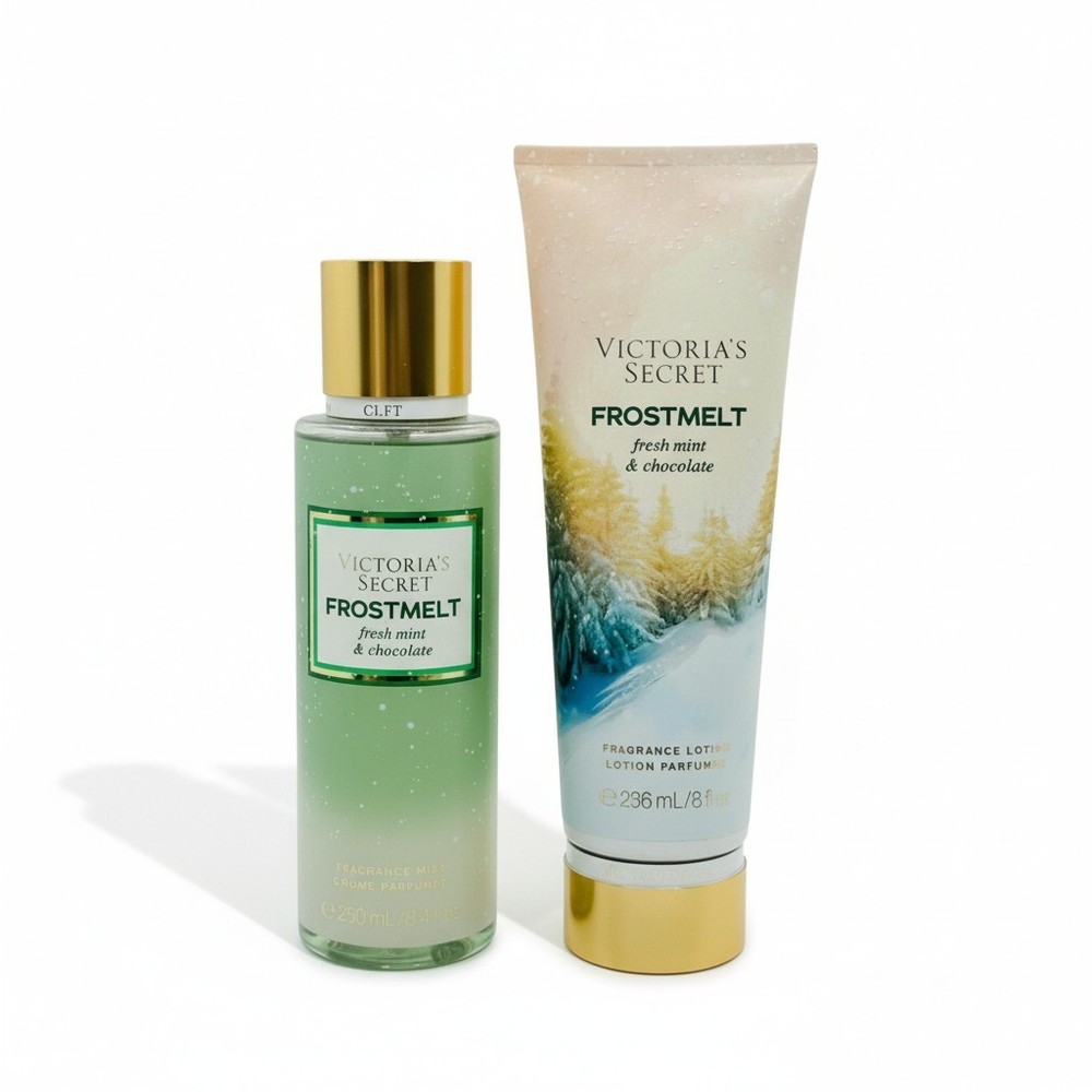 Victoria’s Secret Frostmelt Set Fragrance Mist & Body Lotion Mint Chocolate NEW