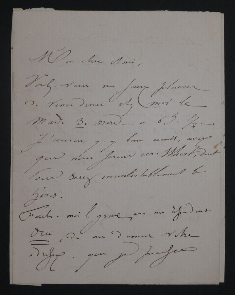 Louis Ernault, Professor & Poet - SIGNED AUTOGRAPH LETTER