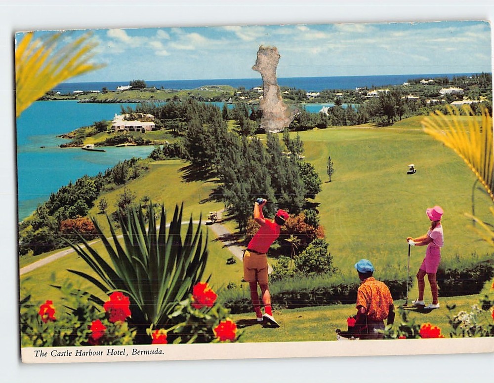 Postcard The Castle Harbour Hotel Bermuda British Overseas Territory