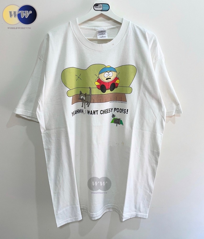 Vintage South park 1997 Cheesy poofs !! T-shirt X-Large