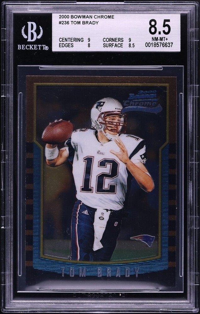 2000 Bowman Chrome Tom Brady BGS 8.5 Rookie Card New England Patriots #236