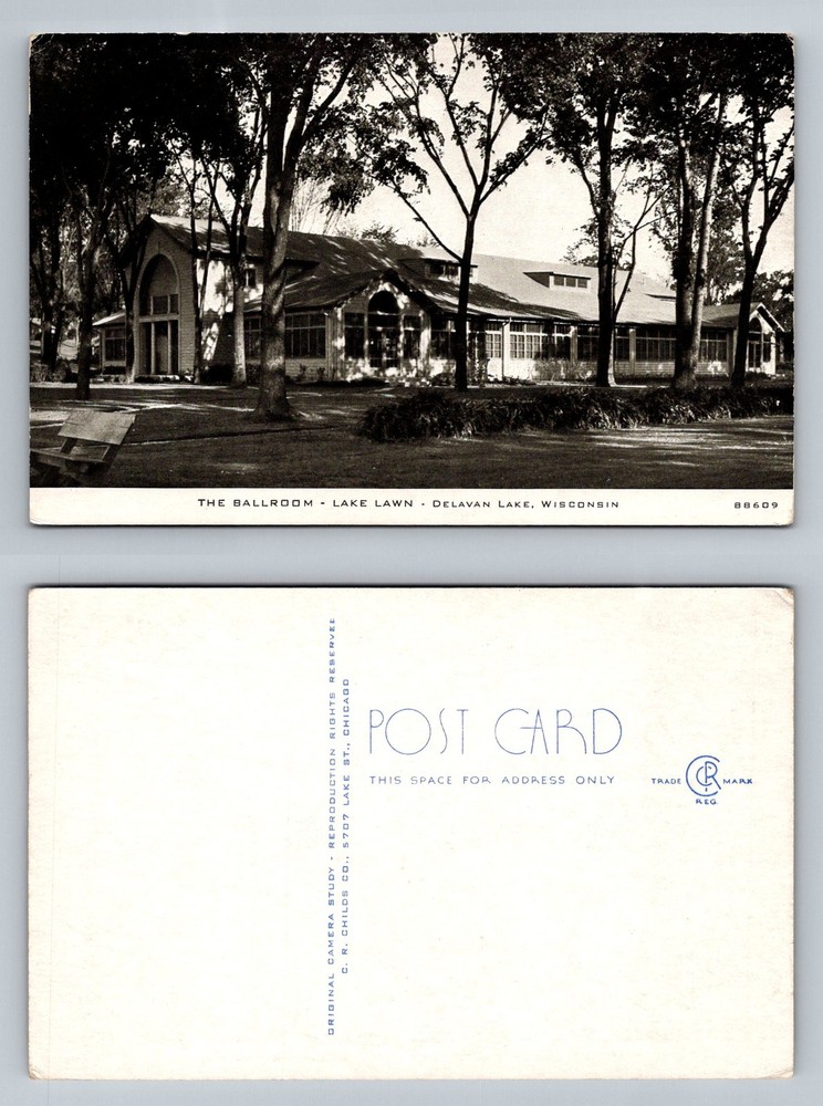 Delavan Lake, WI-Wisconsin, The Ballroom Lake Lawn Resort Vintage Postcard