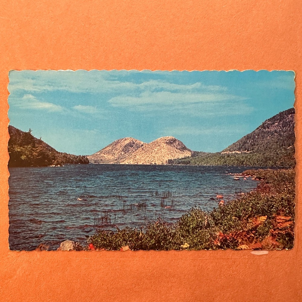 Jordon Pond And The Bubbles Acadia National Park  Desert Island Maine Postcard-image