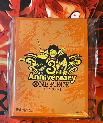 One Piece Card Game Official Orange Sleeve 3rd Anniversary Limited Japan
