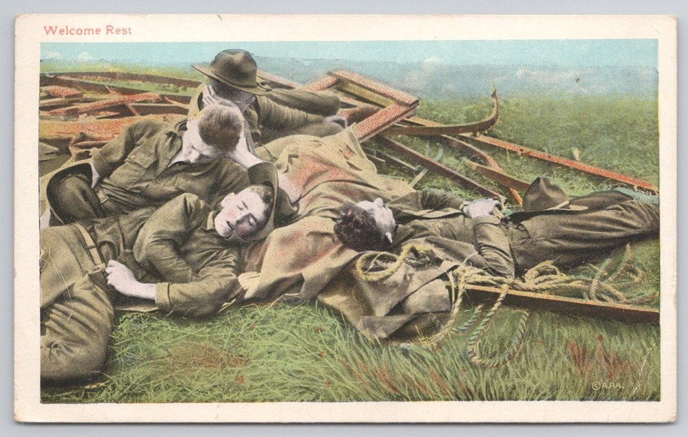 1918 WWI Soldiers Welcome Rest Postcard - Yantic, Connecticut Postmark