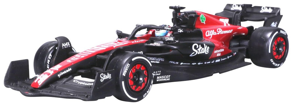 Bburago 1/43 Alfa Romeo F1 Team Sauber C43 2023 No.77 V.Bottas Driver Figure