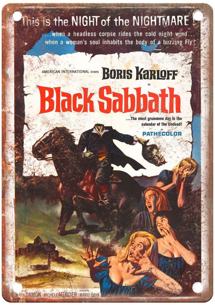 Black Sabbath Vintage Movie Poster Old Retro Look Metal Sign MP511