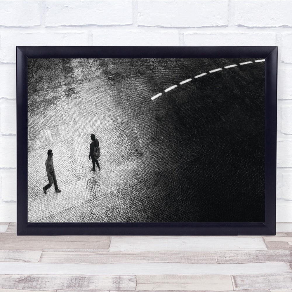 Street Above Line Meet Meeting Rendevouz Meant To Be Wall Art Print