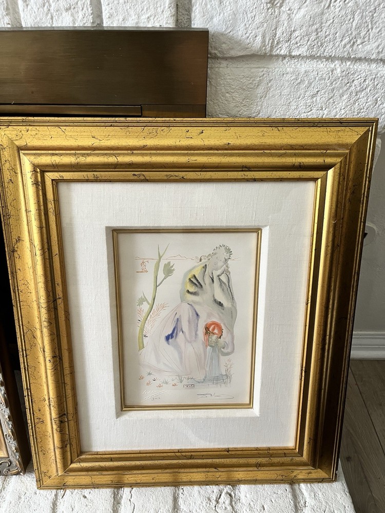 Salvador Dali : The Source Divine Comedy Hand Signed Woodcut Purgatory Dante Art