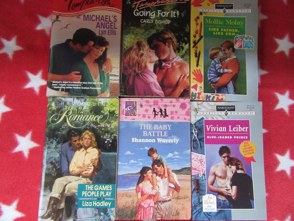 HARLEQUIN American Romance, Temptation Novels  (Lot of 6) 1990's