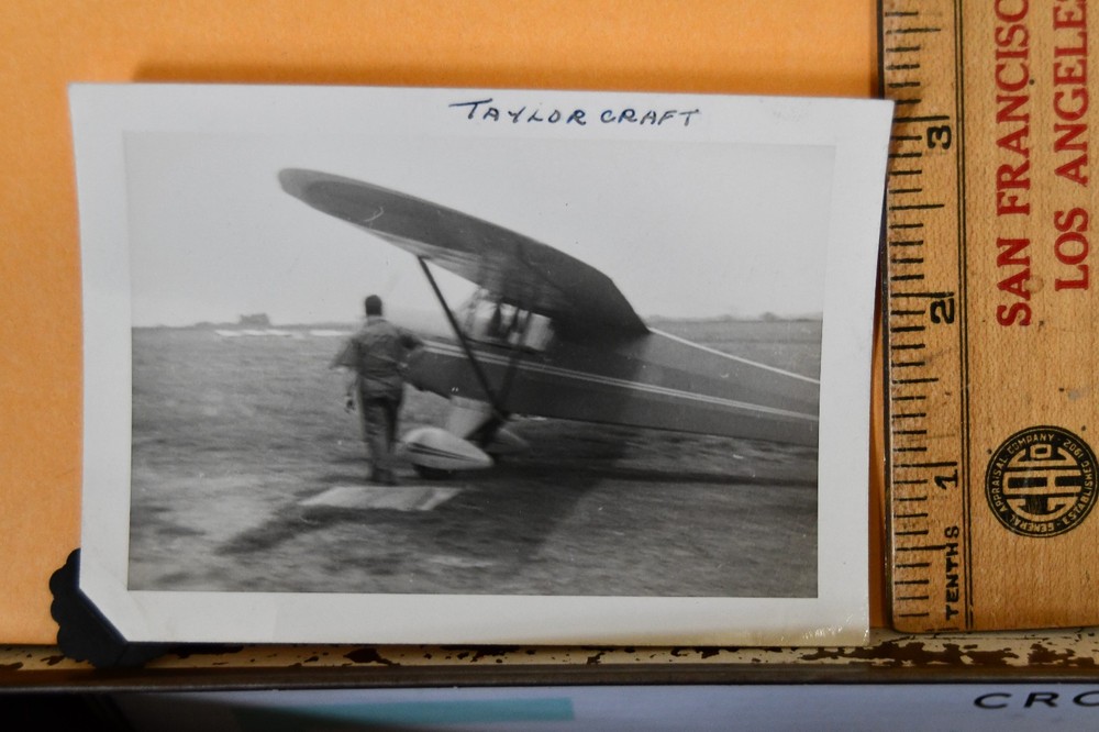 Vintage B&W Photograph Taylorcraft Aircraft Monoplane