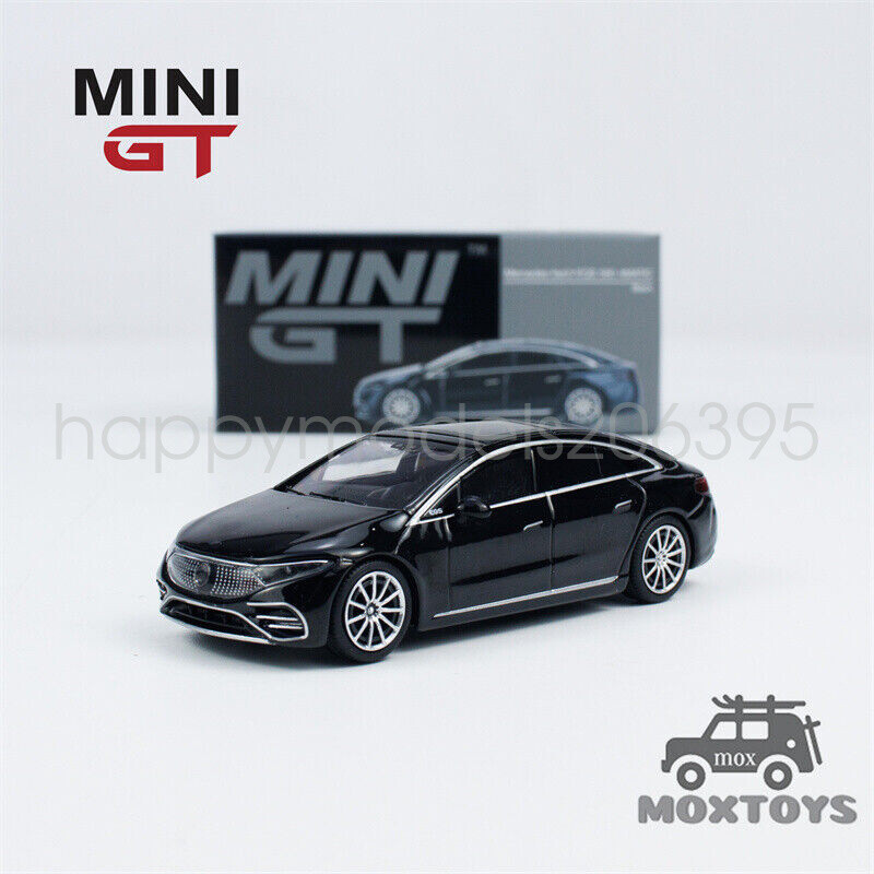 1:64 MINI GT  For MB EQS 580 4MATIC Black Diecast Model Gift