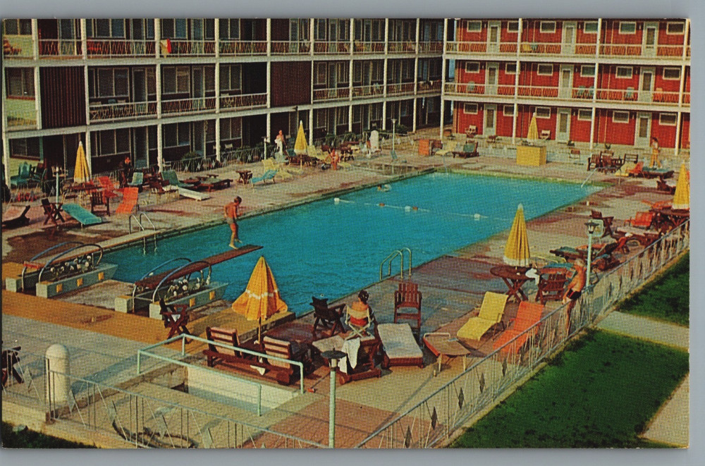 Maryland Ocean City Stowaway Motel Dexter Press Chrome Postcard