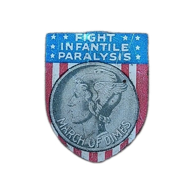 Early 1900s March of Dimes Fight Infantile Paralysis Bastian Bros Tab Back Pin